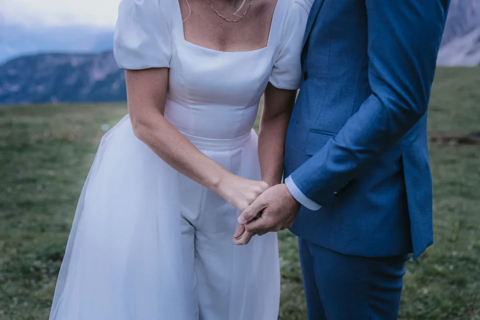 A Passo Giau Meadow Elopement in the Dolomites