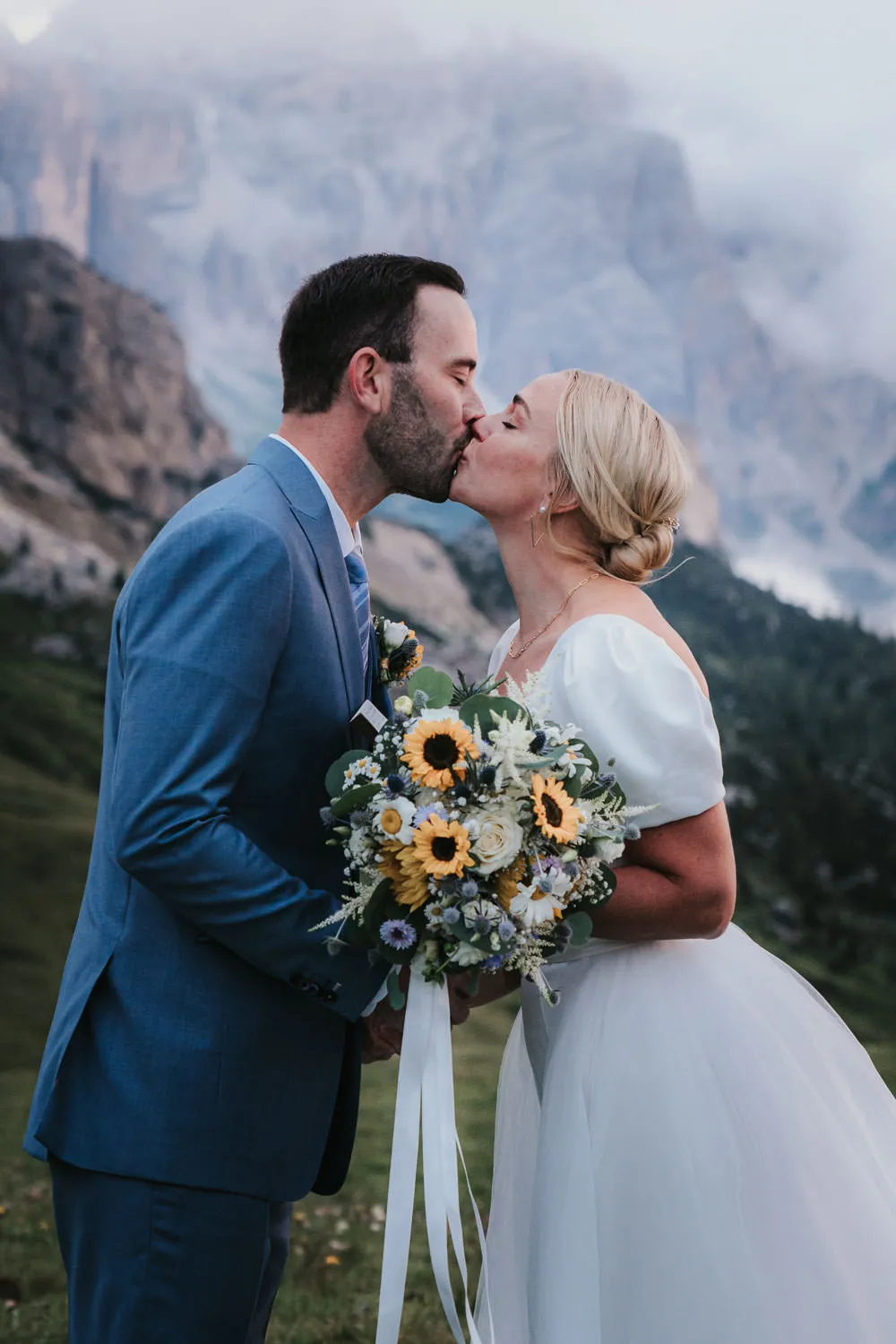 Mountain Peaks Climbing Wedding in the Dolomites