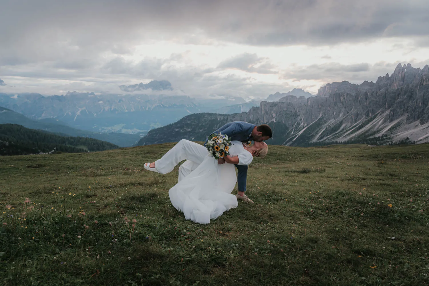 Mountain Peaks Climbing Wedding in the Dolomites