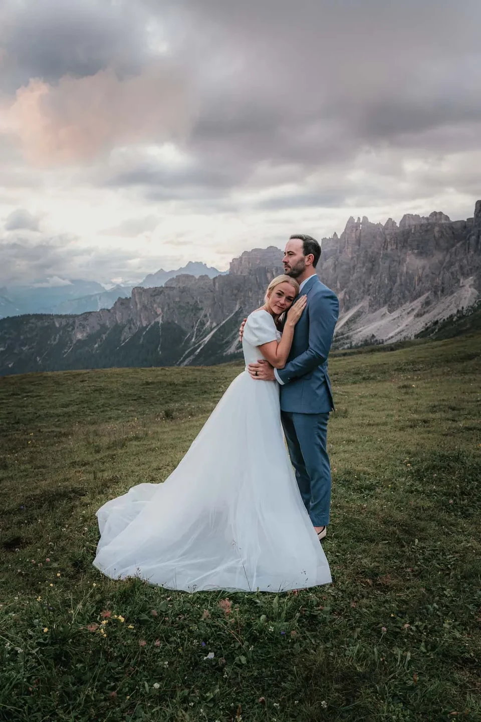 A Passo Giau Meadow Elopement in the Dolomites