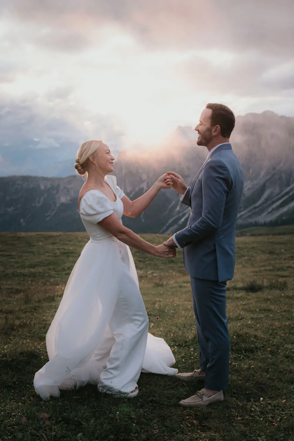 Mountain Peaks Climbing Wedding in the Dolomites