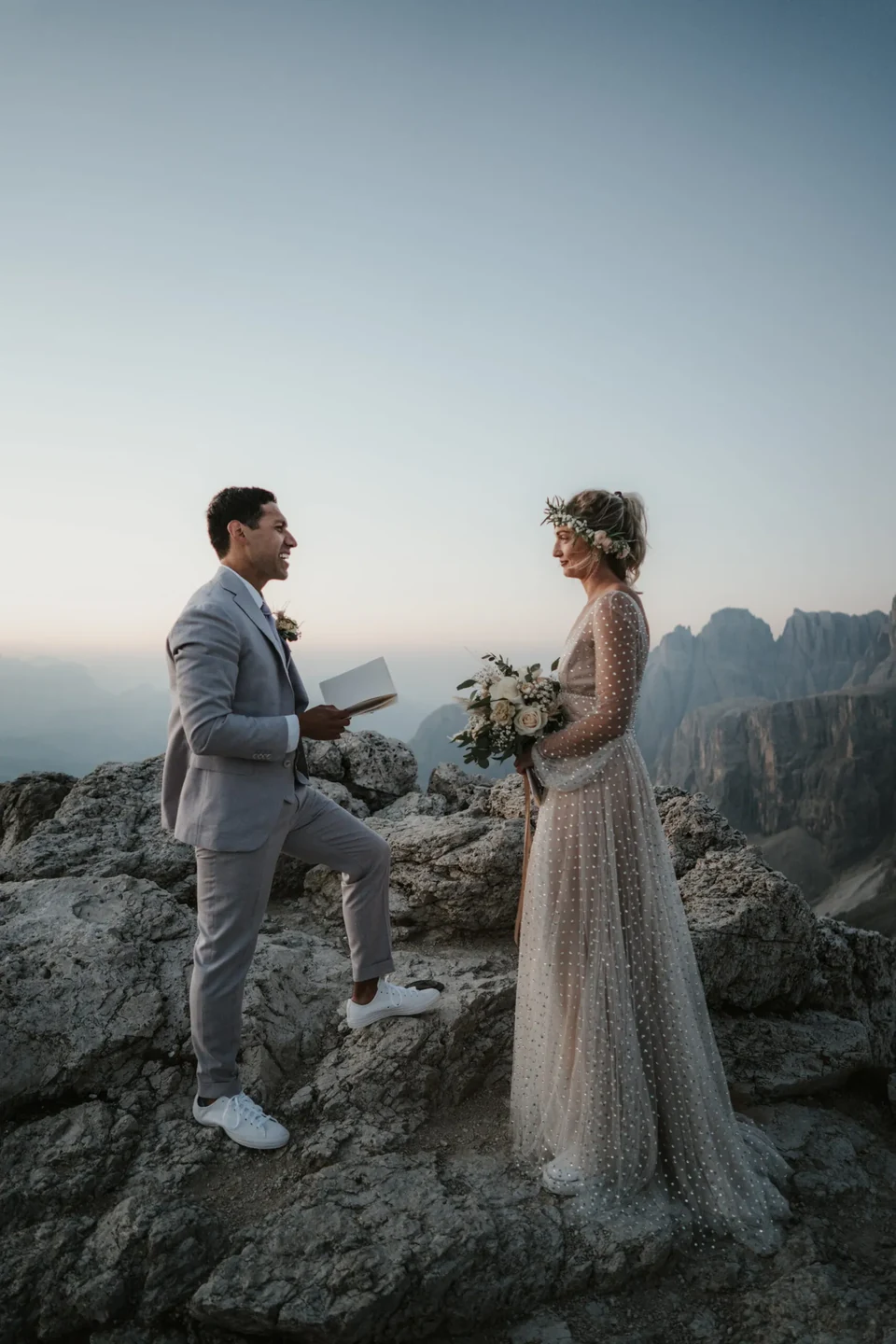 A Magical Sunrise Elopement in the Dolomites