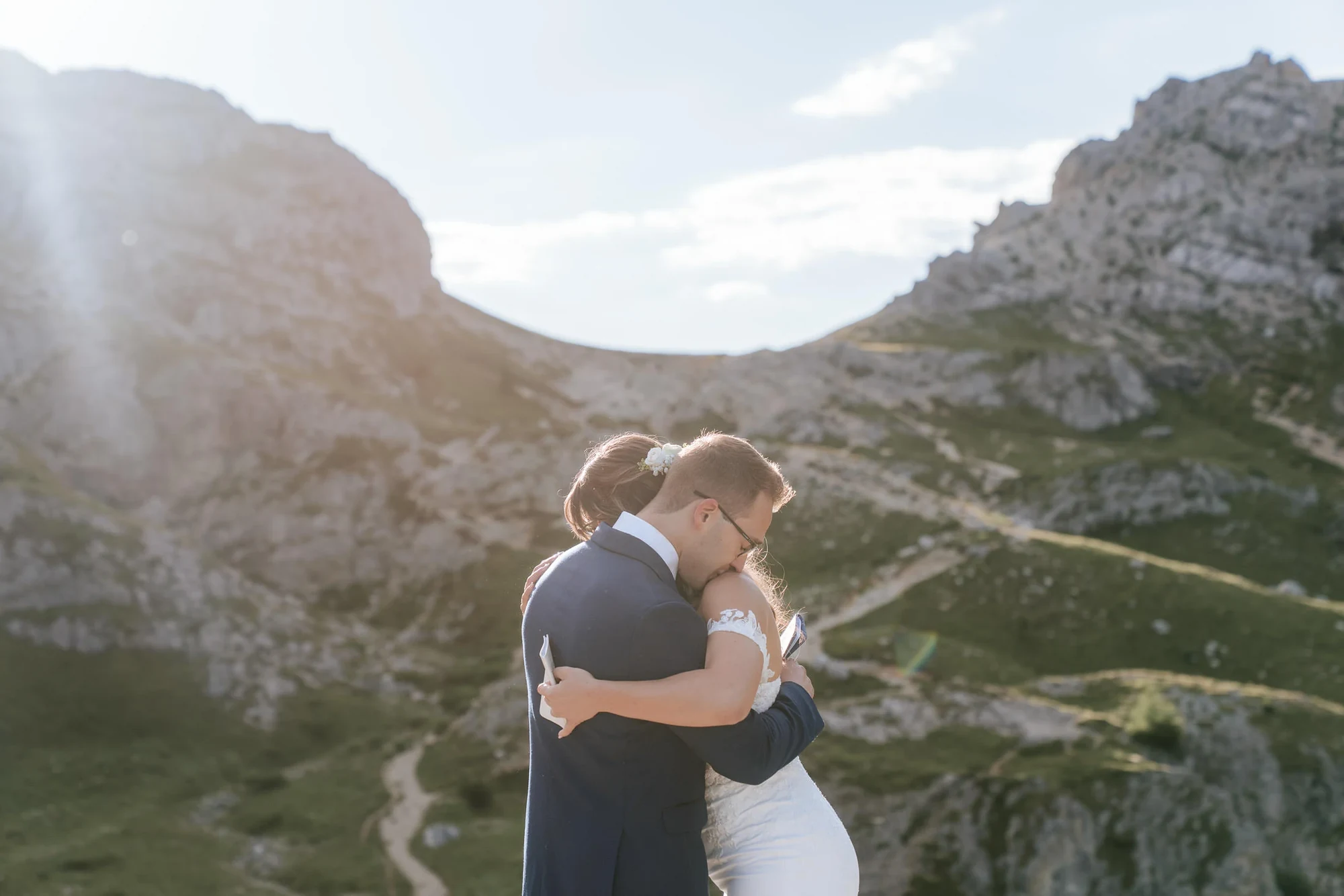 A Three-Stop Helicopter Elopement in the Dolomites