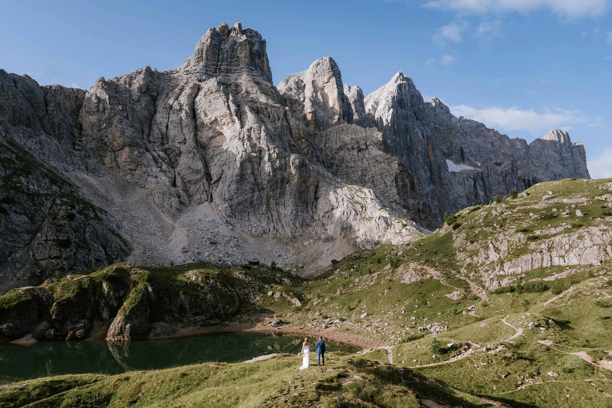 A Three-Stop Helicopter Elopement in the Dolomites