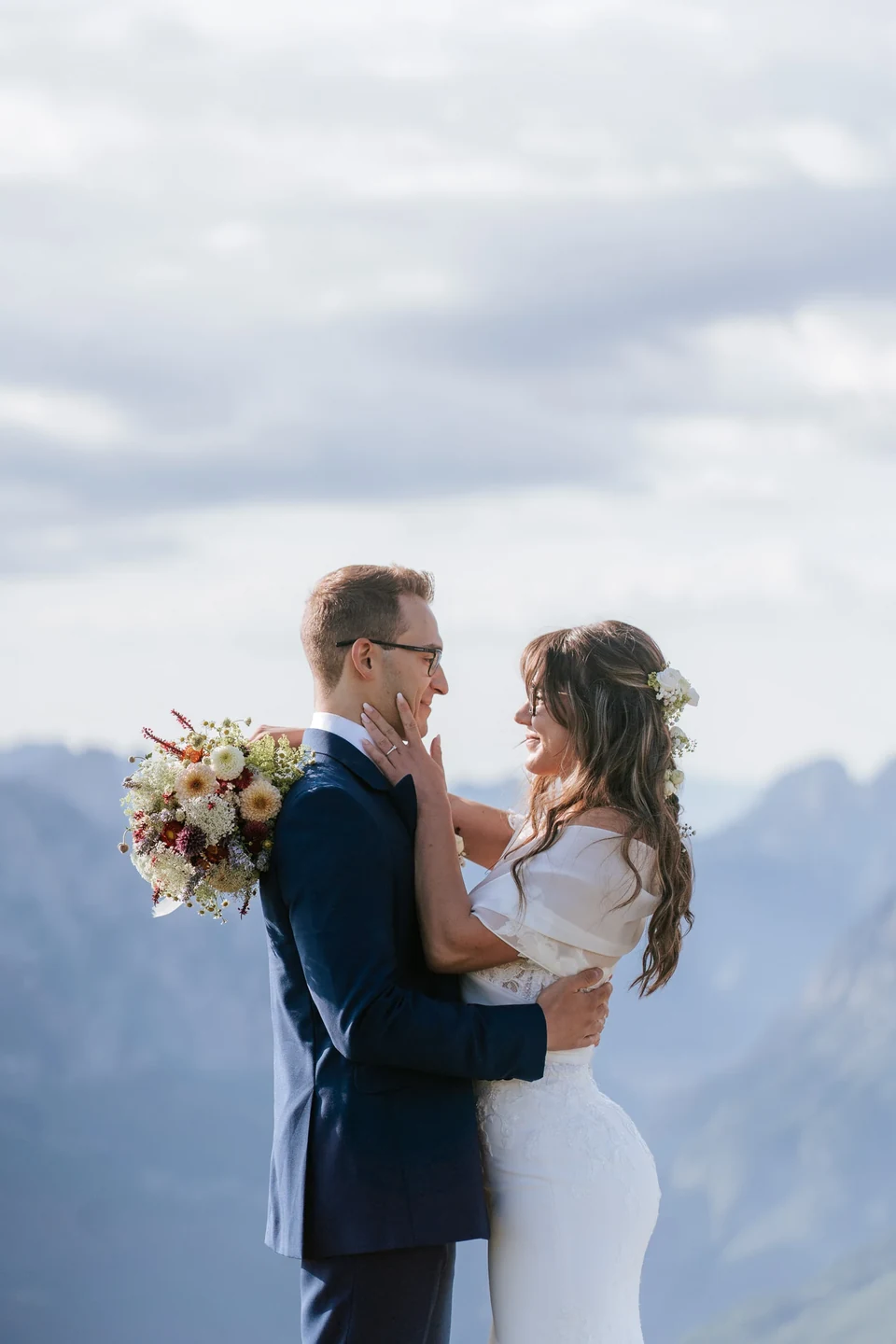 A Three-Stop Helicopter Elopement in the Dolomites