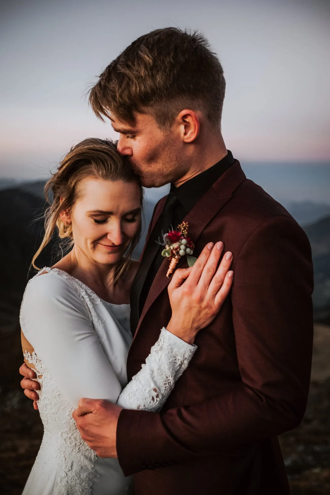 The couple in the last warm evening light