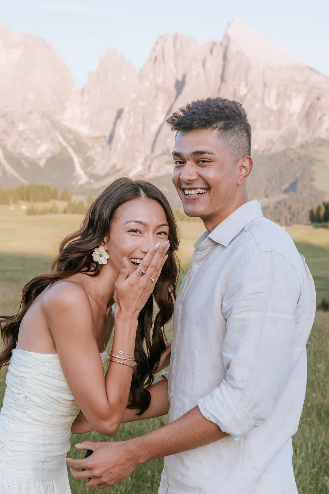 The reaction in the moment of the yes