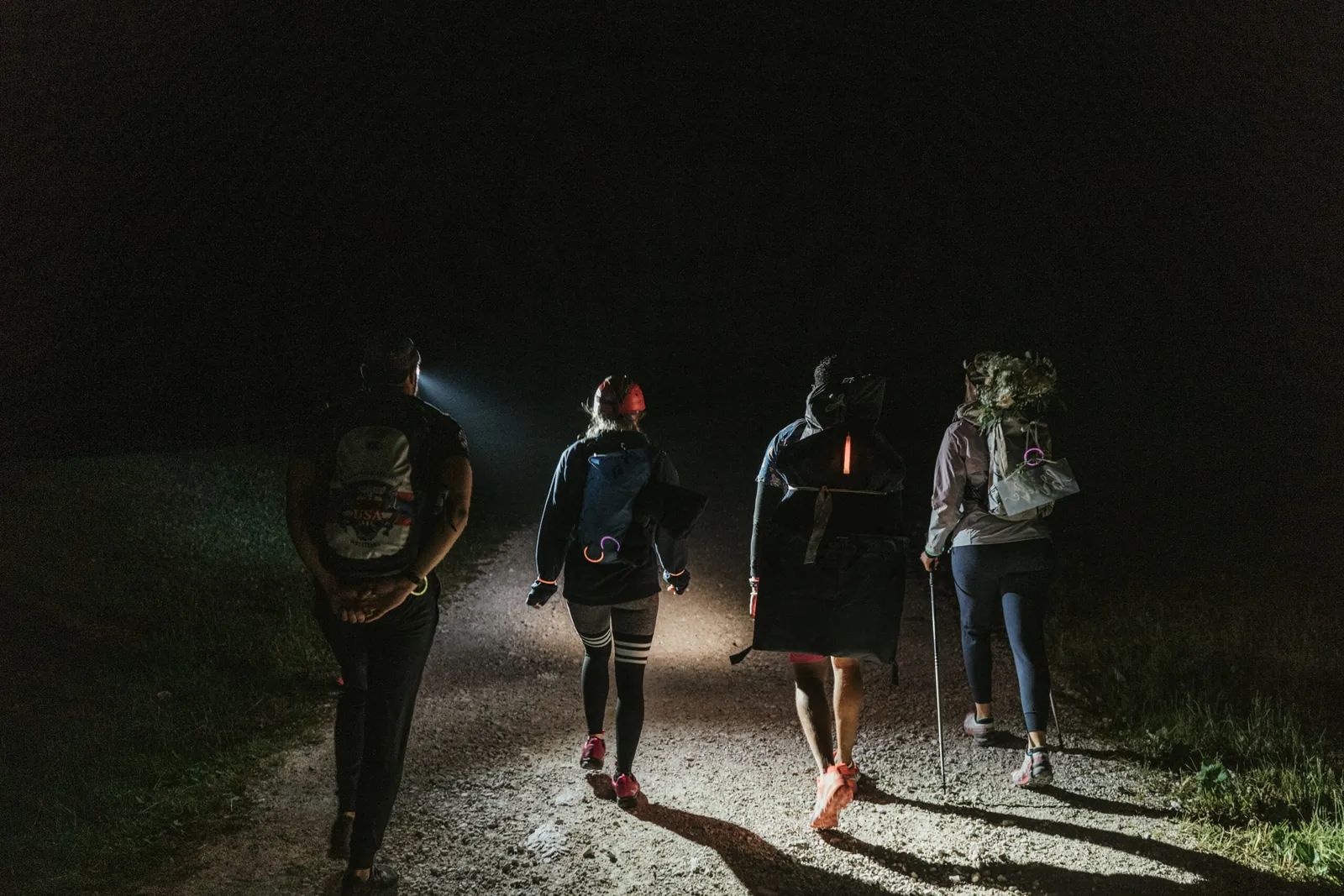 The couple climbing by headlamp before dawn